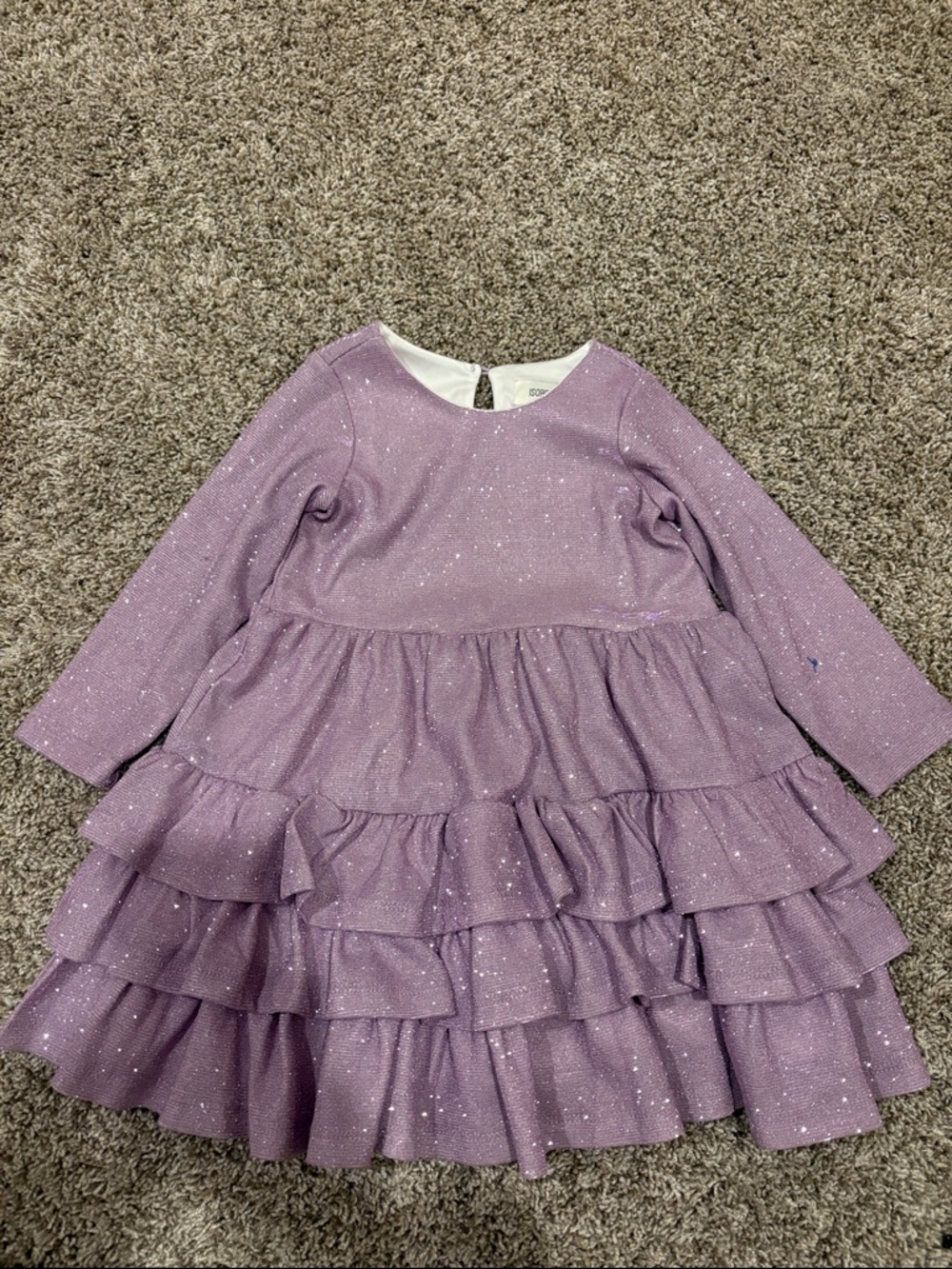 Isobella & Chloe Sparkle Lavender Ruffle Dress